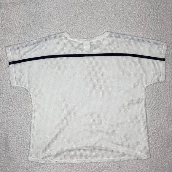 Zella White Mesh T-Shirt: Size Extra Large - Picture 2 of 4